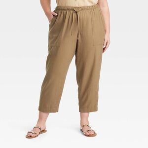 Universal Thread - Women’s Linen High-Rise Straight Leg Pull-On Pants